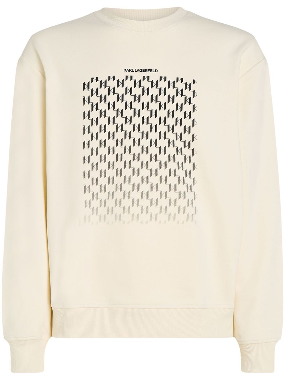 Karl Lagerfeld monogram-pattern sweatshirt - White von Karl Lagerfeld