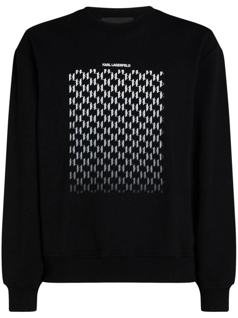 Karl Lagerfeld monogram-degrad� sweatshirt - Black von Karl Lagerfeld