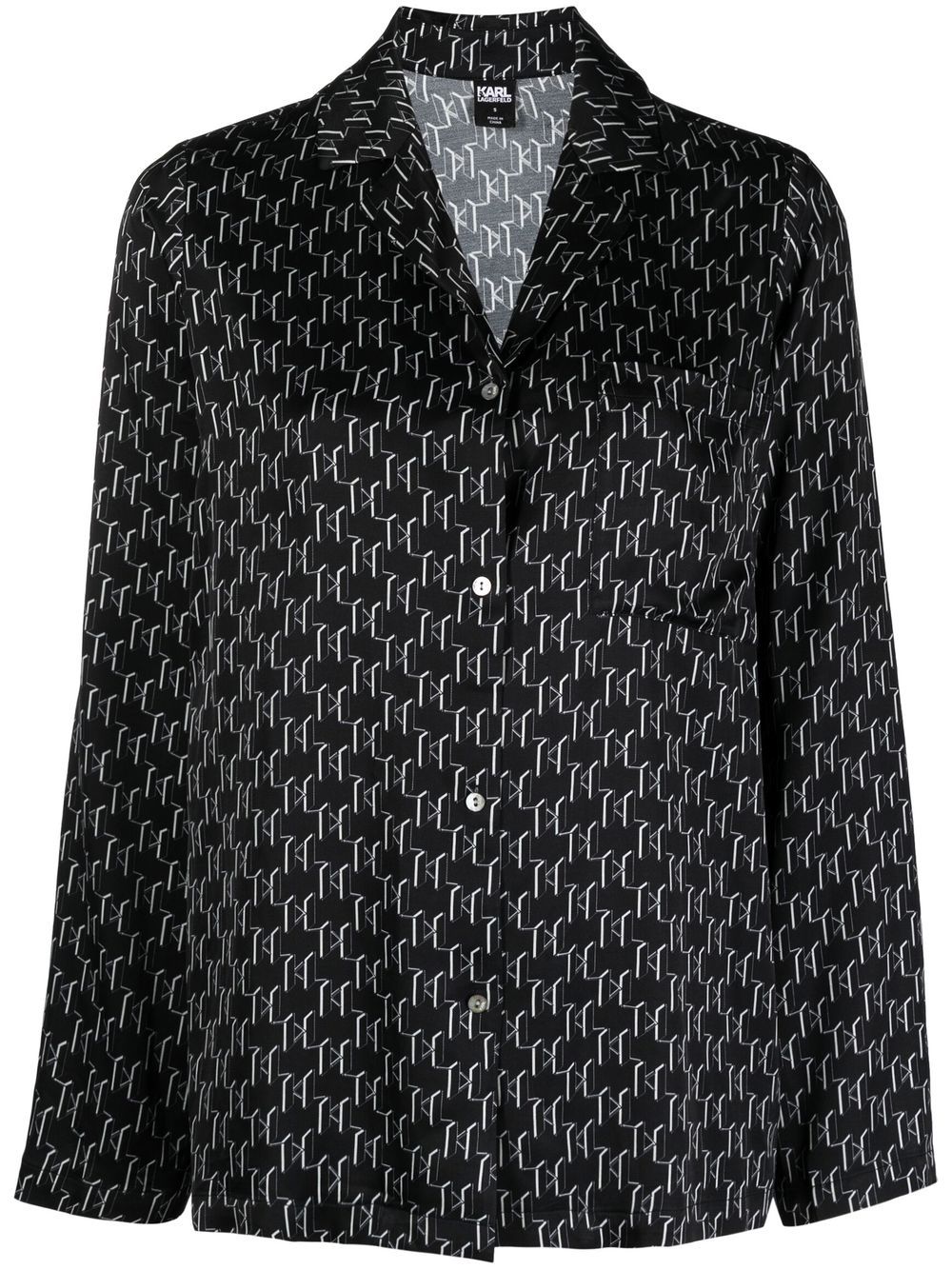Karl Lagerfeld monogram-print pajama set - Black von Karl Lagerfeld