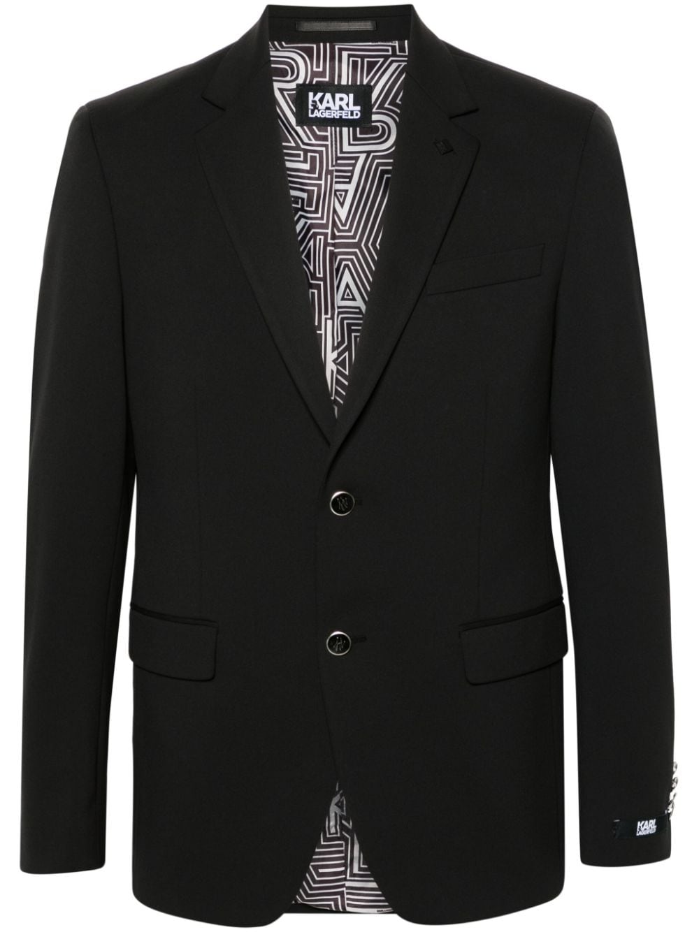 Karl Lagerfeld notched-lapels single-breasted blazer - Black von Karl Lagerfeld