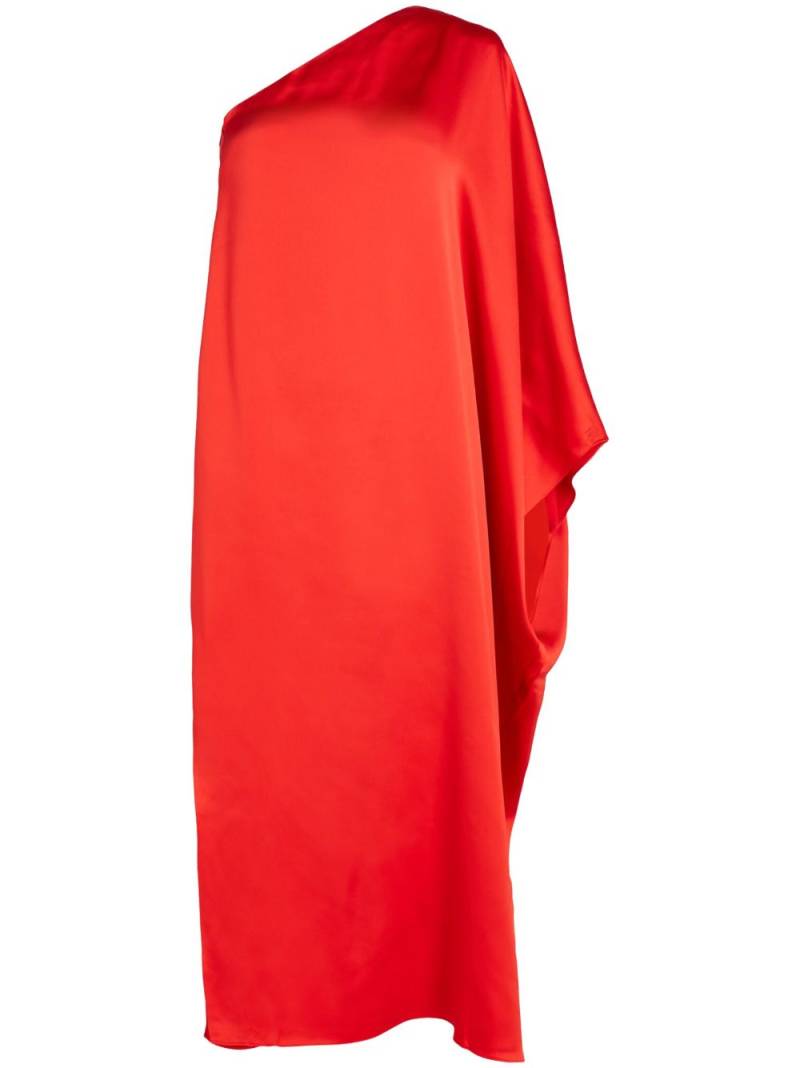 Karl Lagerfeld one-shoulder satin-finish dress - Red von Karl Lagerfeld