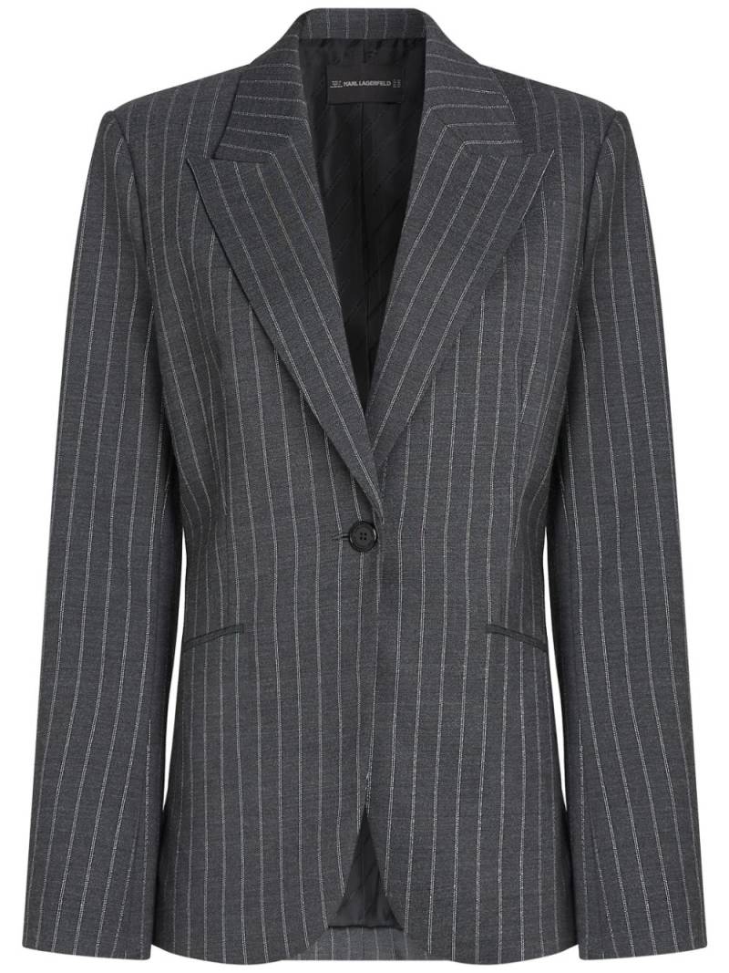 Karl Lagerfeld pinstripe blazer - Grey von Karl Lagerfeld