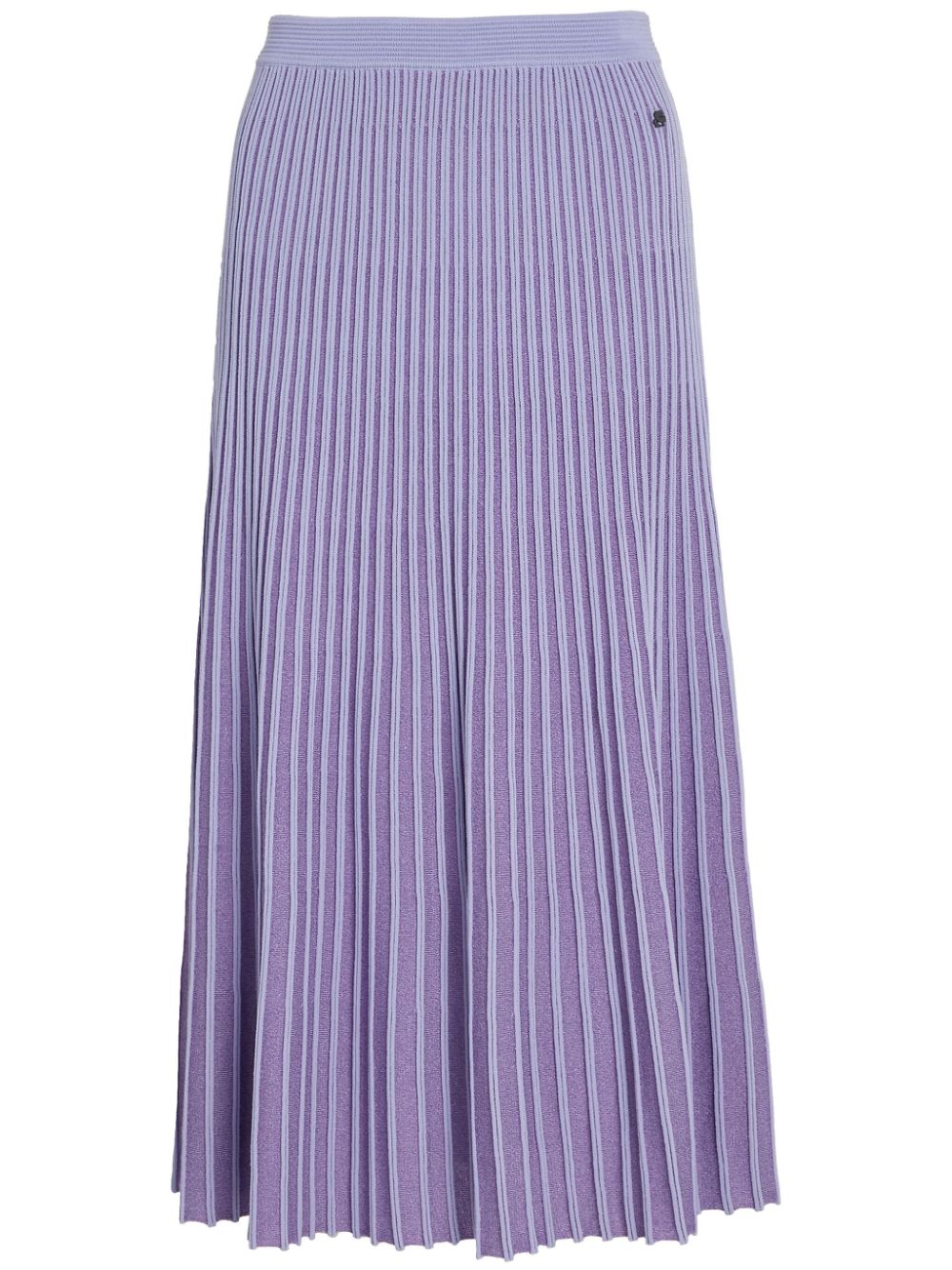 Karl Lagerfeld metallic pleated midi skirt - Purple von Karl Lagerfeld