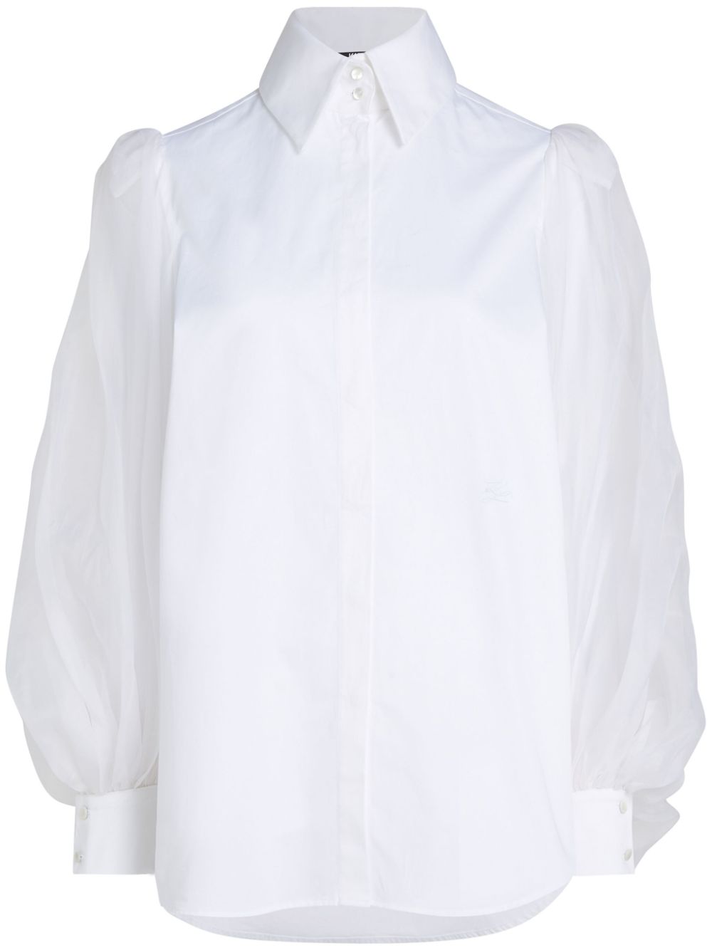 Karl Lagerfeld KL Studio Voluminous cotton-silk shirt - White von Karl Lagerfeld