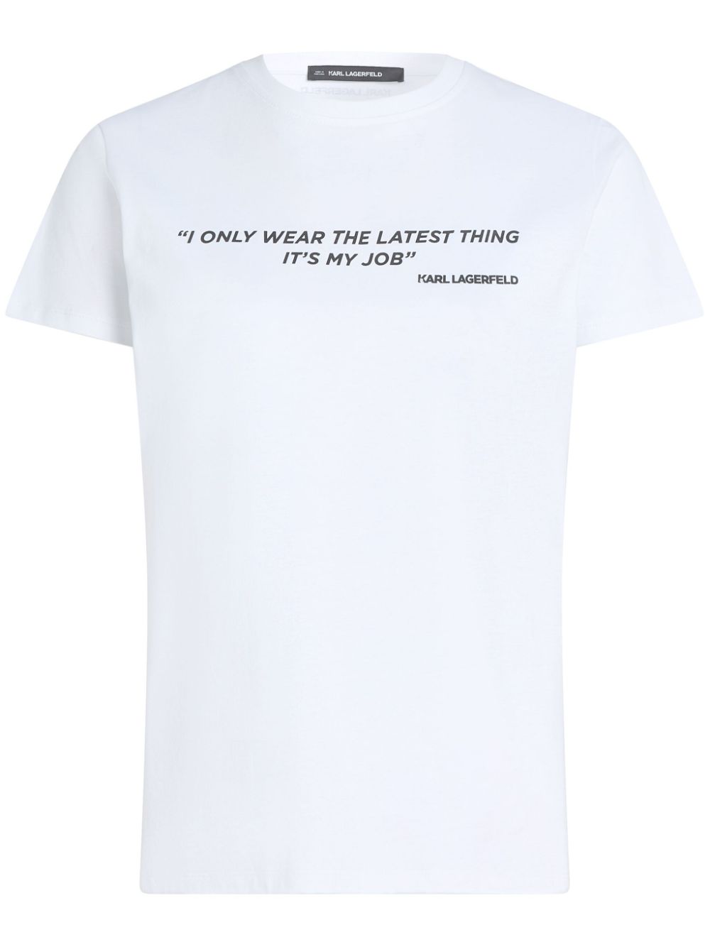 Karl Lagerfeld quote T-shirt - White von Karl Lagerfeld