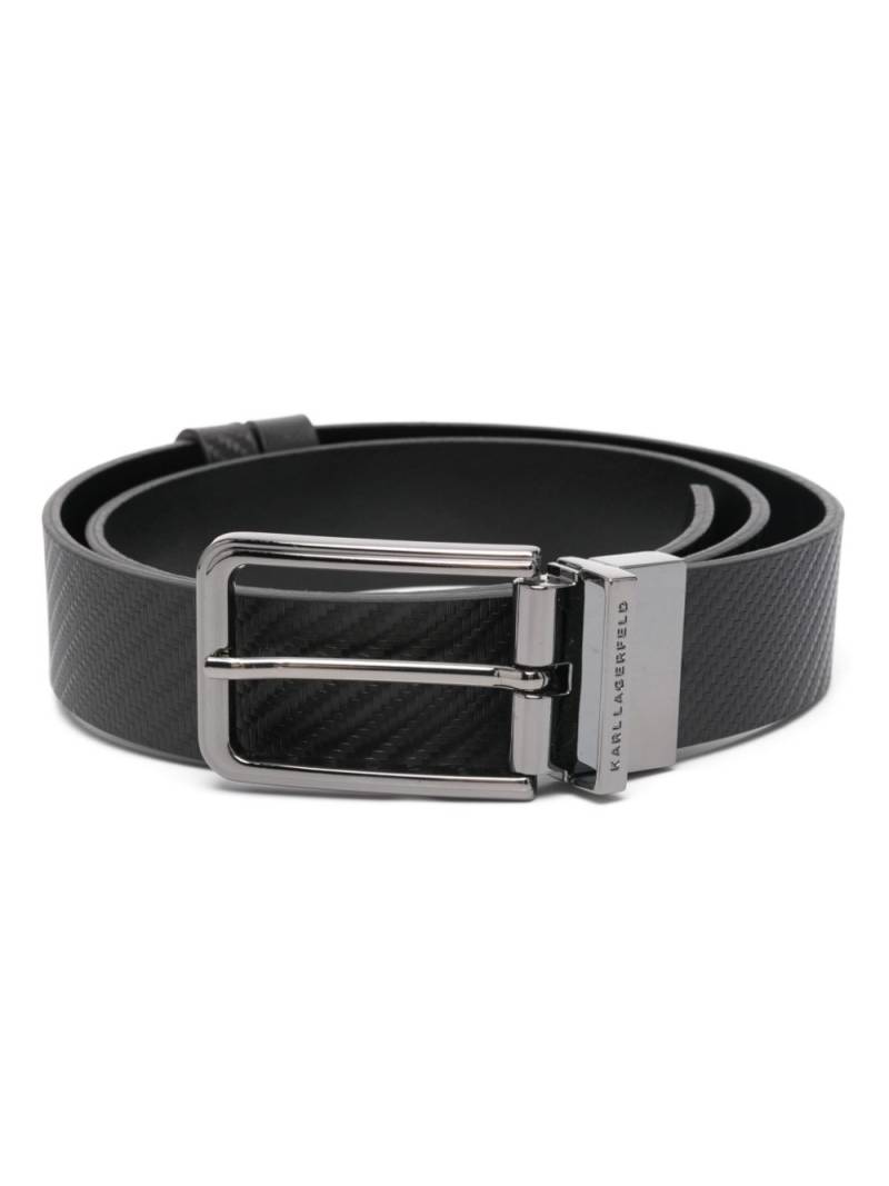 Karl Lagerfeld reversible leather belt - Black von Karl Lagerfeld