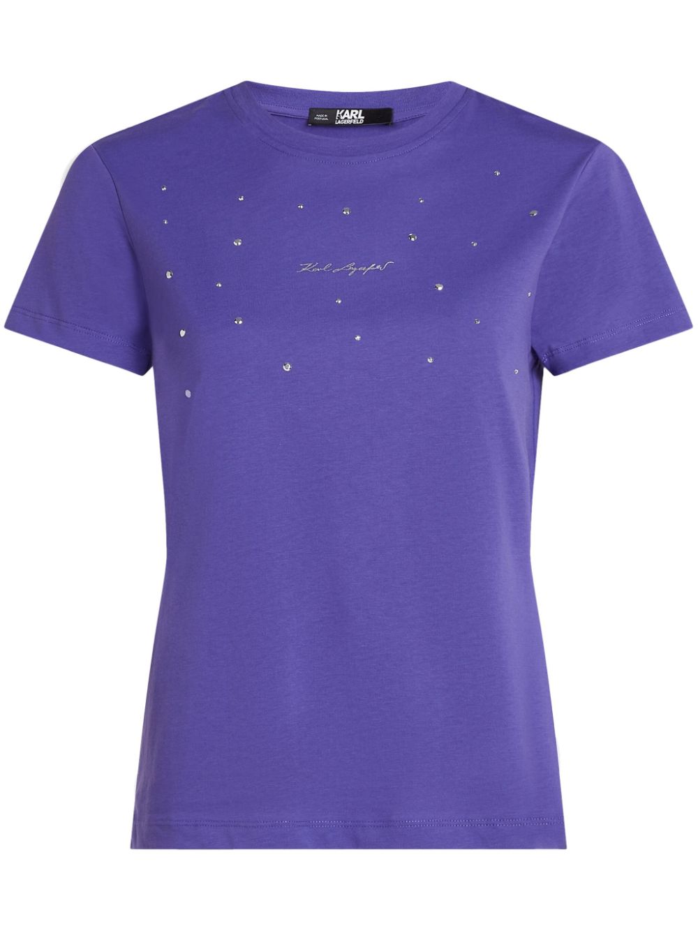 Karl Lagerfeld rhinestone T-shirt - Purple von Karl Lagerfeld