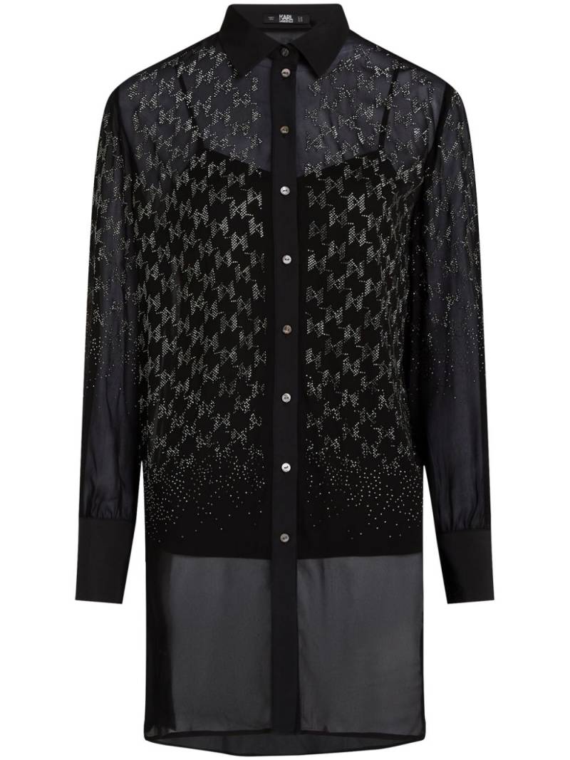 Karl Lagerfeld rhinestone-embellished shirt - Black von Karl Lagerfeld