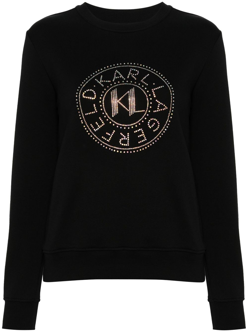 Karl Lagerfeld rhinestone-logo sweatshirt - Black von Karl Lagerfeld