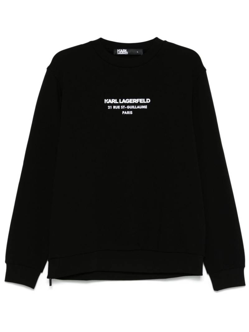 Karl Lagerfeld rubberised-logo sweatshirt - Black von Karl Lagerfeld