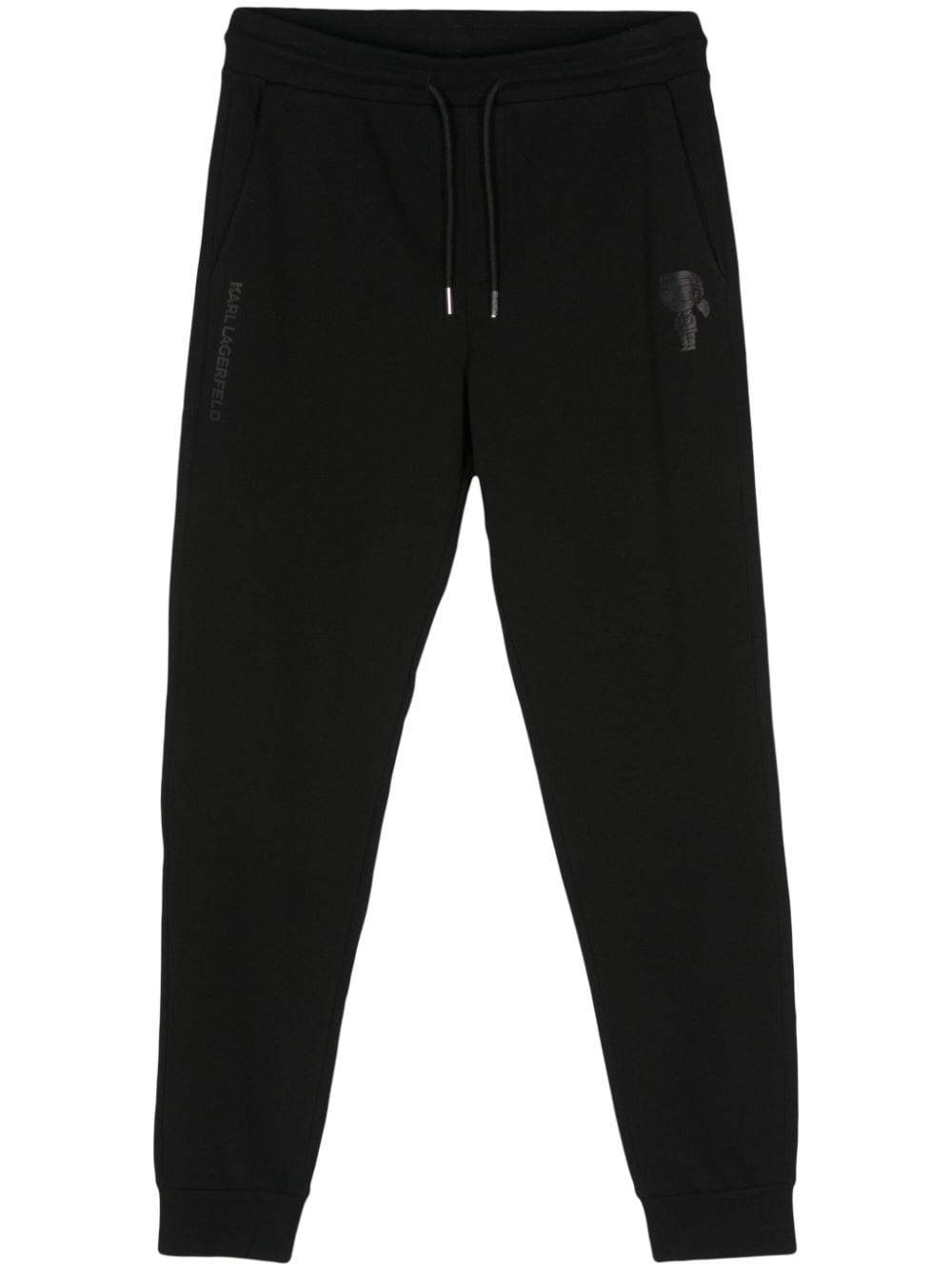 Karl Lagerfeld rubberised-logo track pants - Black von Karl Lagerfeld