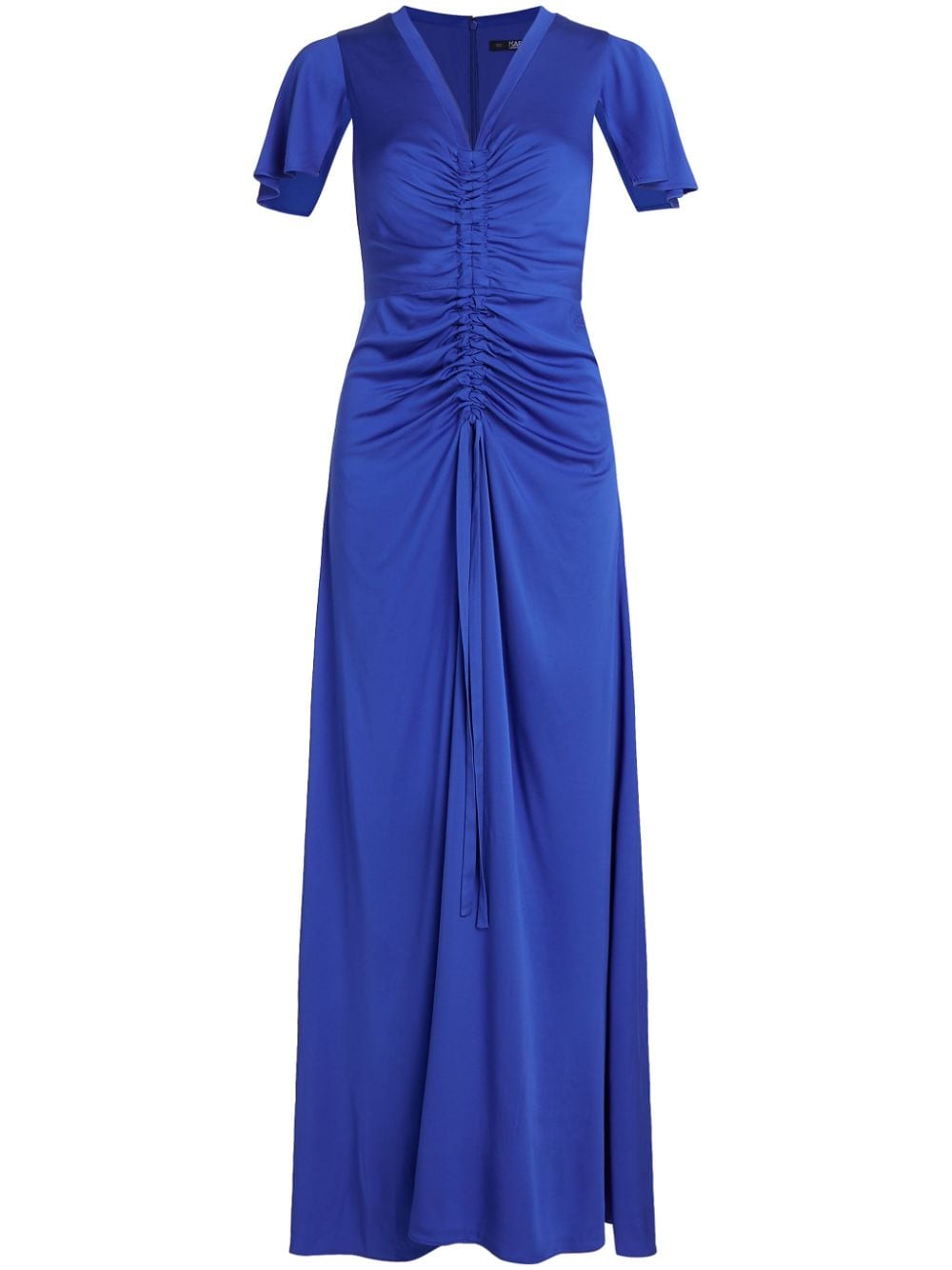 Karl Lagerfeld ruched maxi dress - Blue von Karl Lagerfeld