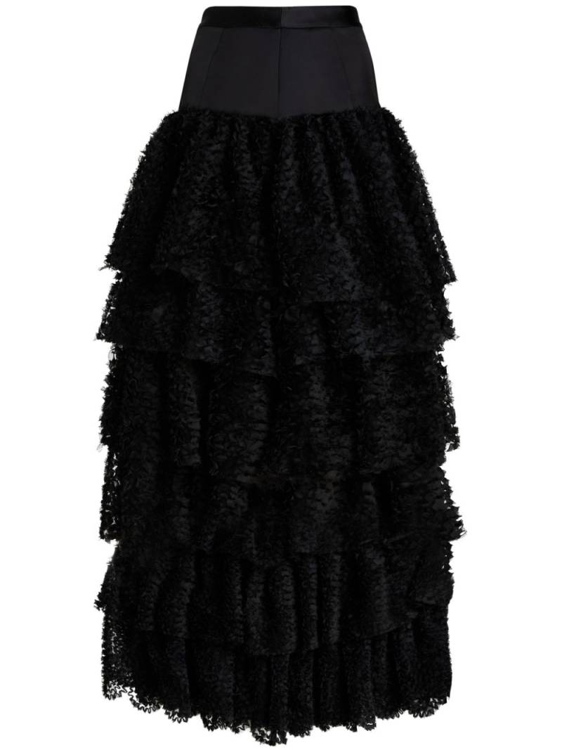 Karl Lagerfeld KL Studio maxi frill skirt - Black von Karl Lagerfeld