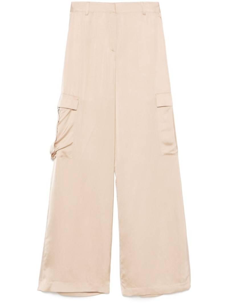 Karl Lagerfeld satin cargo pants - Neutrals von Karl Lagerfeld