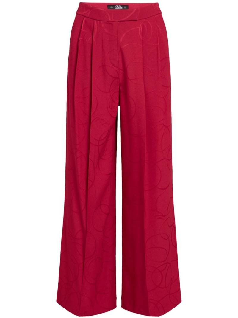 Karl Lagerfeld satin tailored trousers von Karl Lagerfeld