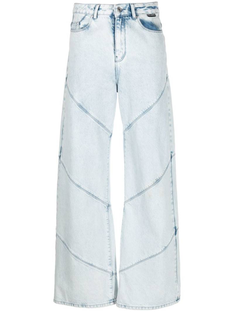 Karl Lagerfeld seam-detail wide-leg jeans - Blue von Karl Lagerfeld