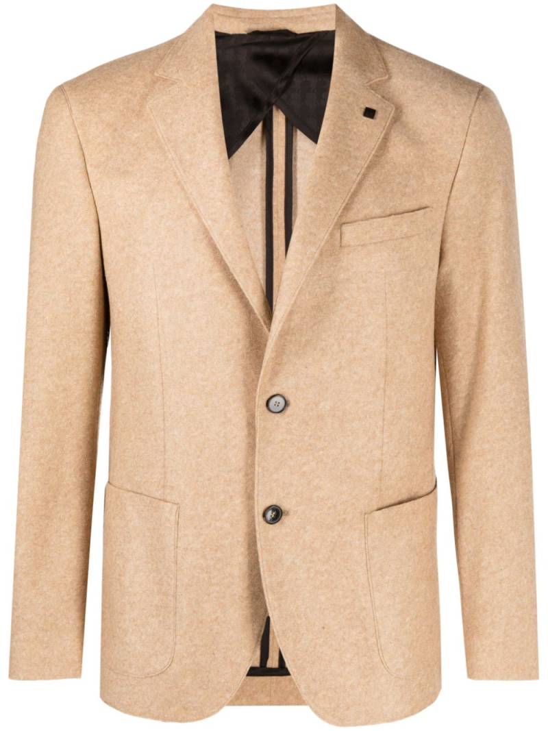 Karl Lagerfeld single-breasted brushed blazer - Neutrals von Karl Lagerfeld