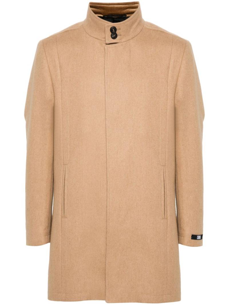 Karl Lagerfeld single-breasted coat - Brown von Karl Lagerfeld