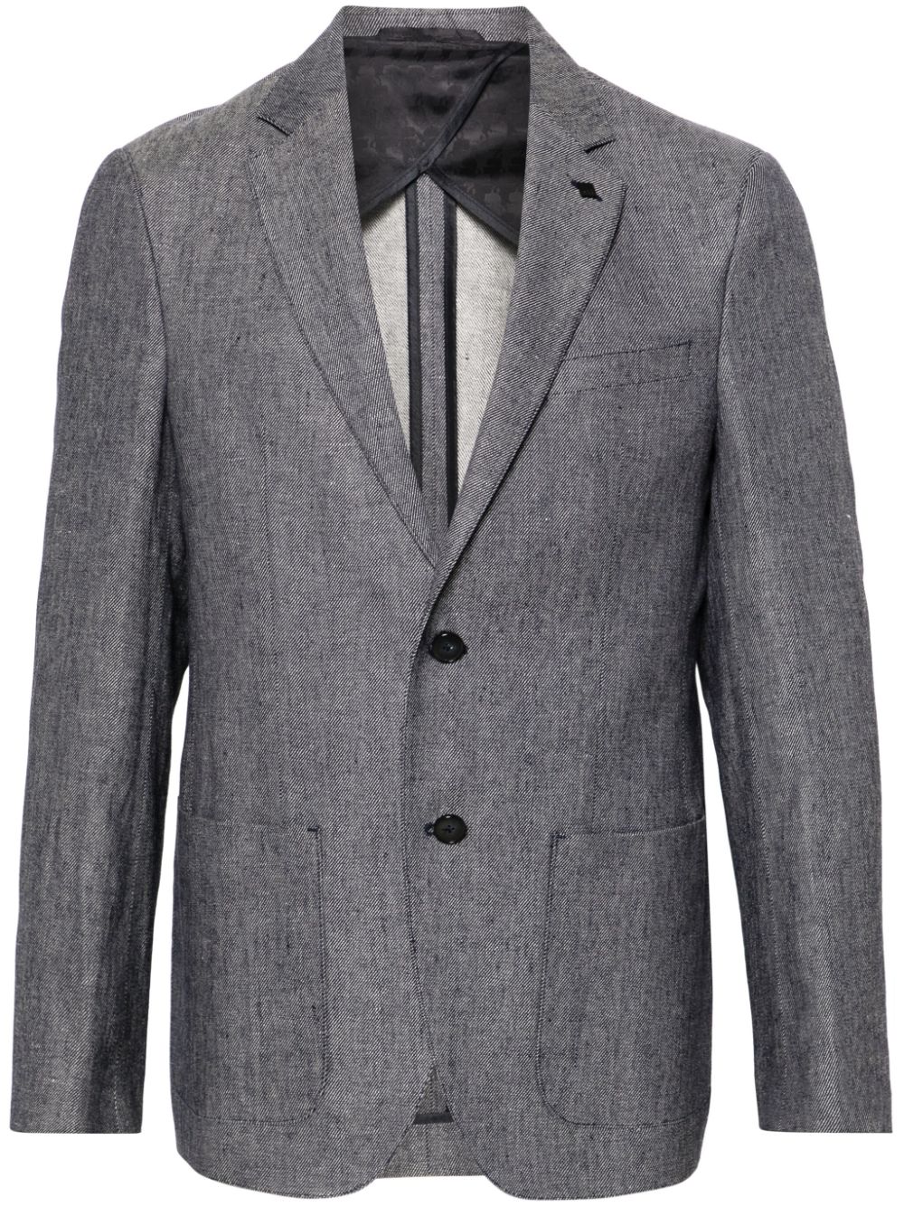 Karl Lagerfeld single-breasted twill blazer - Blue von Karl Lagerfeld