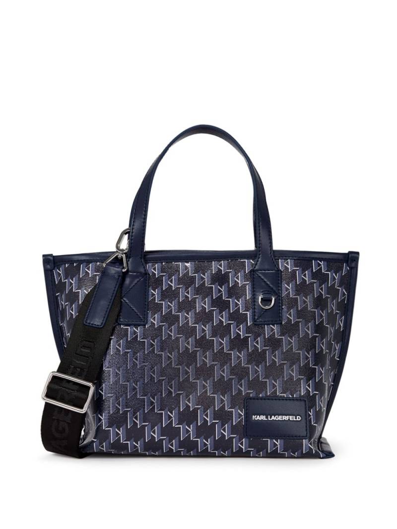 Karl Lagerfeld small Ikonik Voyage tote bag - Blue von Karl Lagerfeld