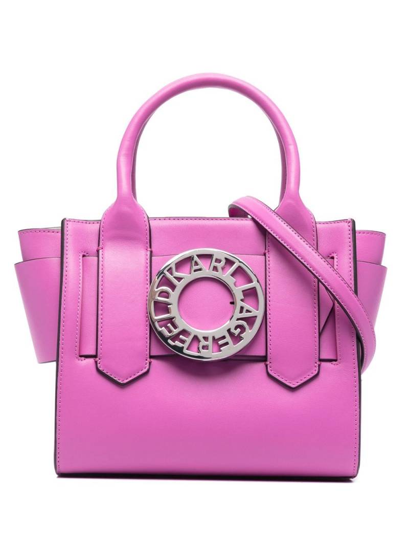 Karl Lagerfeld small K/Disk tote bag - Pink von Karl Lagerfeld