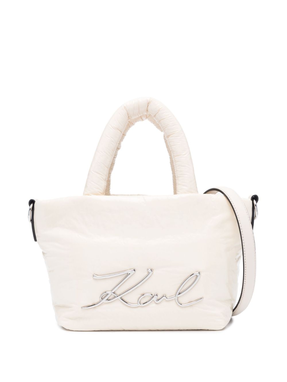 Karl Lagerfeld small K/Signature padded tote bag - Neutrals von Karl Lagerfeld