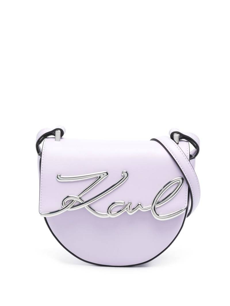 Karl Lagerfeld small K/Signature saddle bag - Purple von Karl Lagerfeld