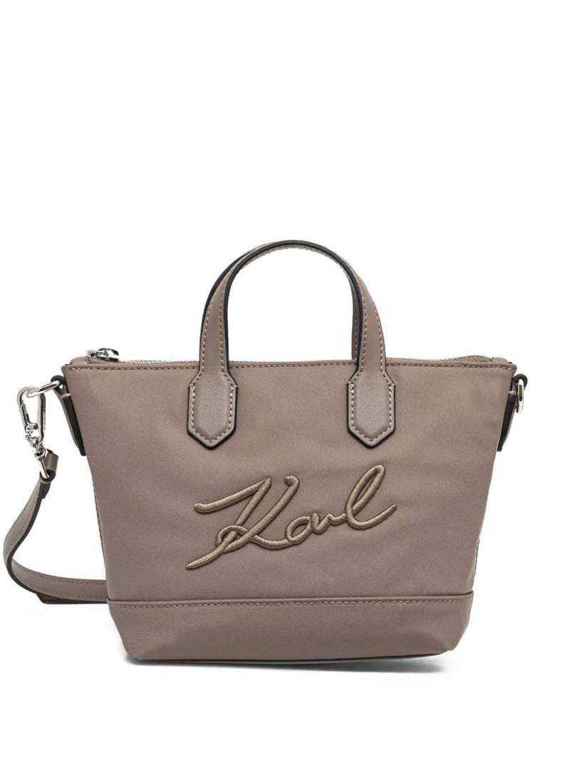 Karl Lagerfeld small K/Signature tote bag - Grey von Karl Lagerfeld