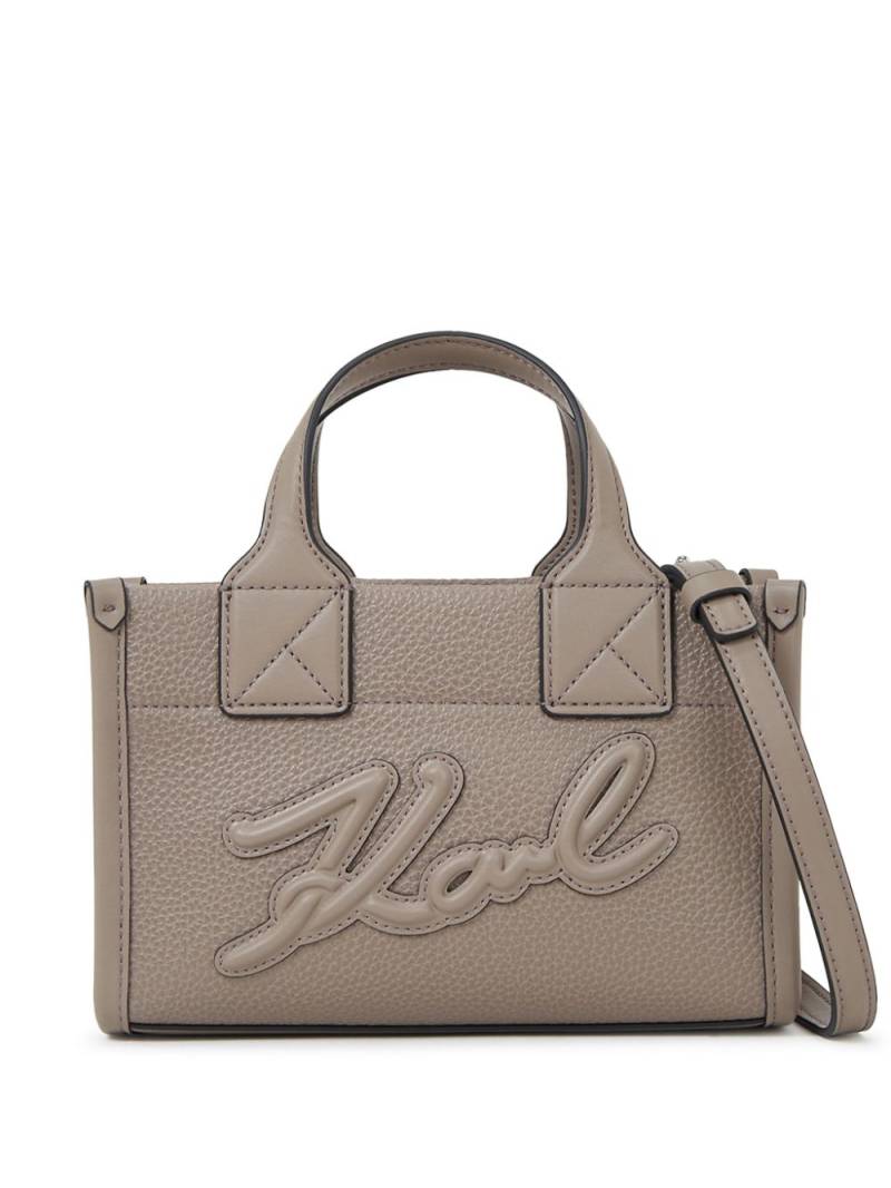 Karl Lagerfeld small K/Skuare Grainy tote bag - Neutrals von Karl Lagerfeld