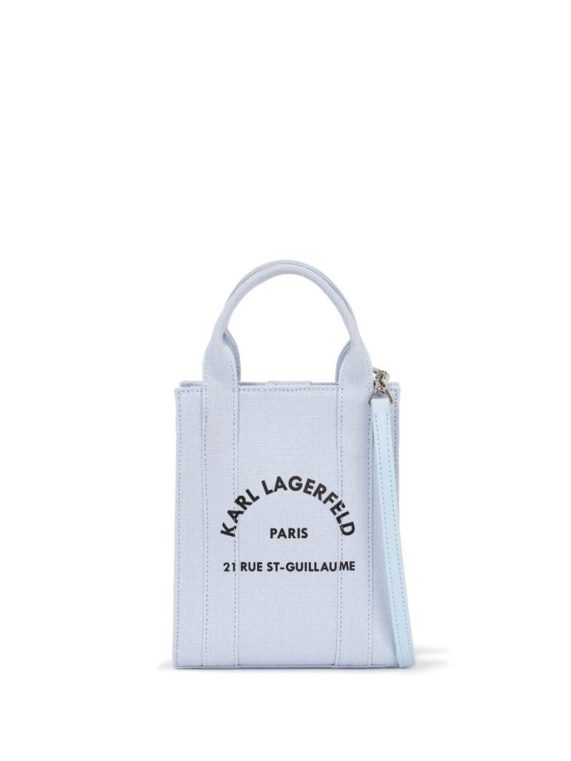 Karl Lagerfeld small Rue St-Guillaume tote bag - Blue von Karl Lagerfeld