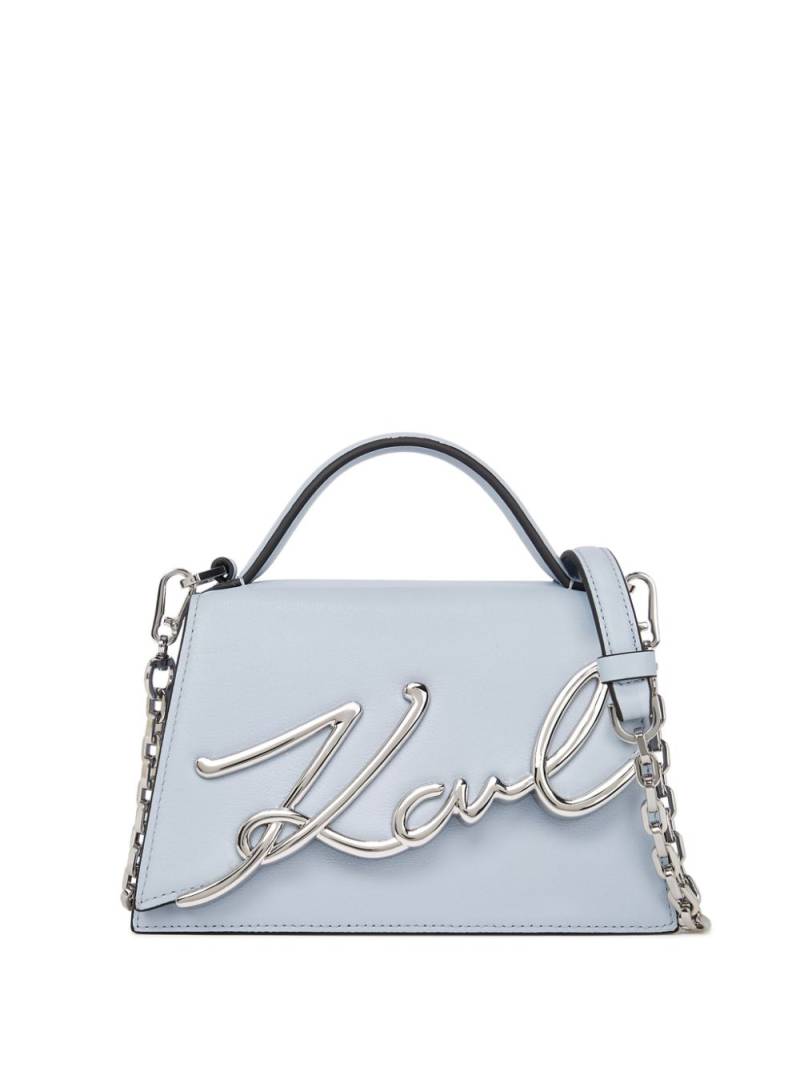 Karl Lagerfeld small Signature crossbody bag - Blue von Karl Lagerfeld