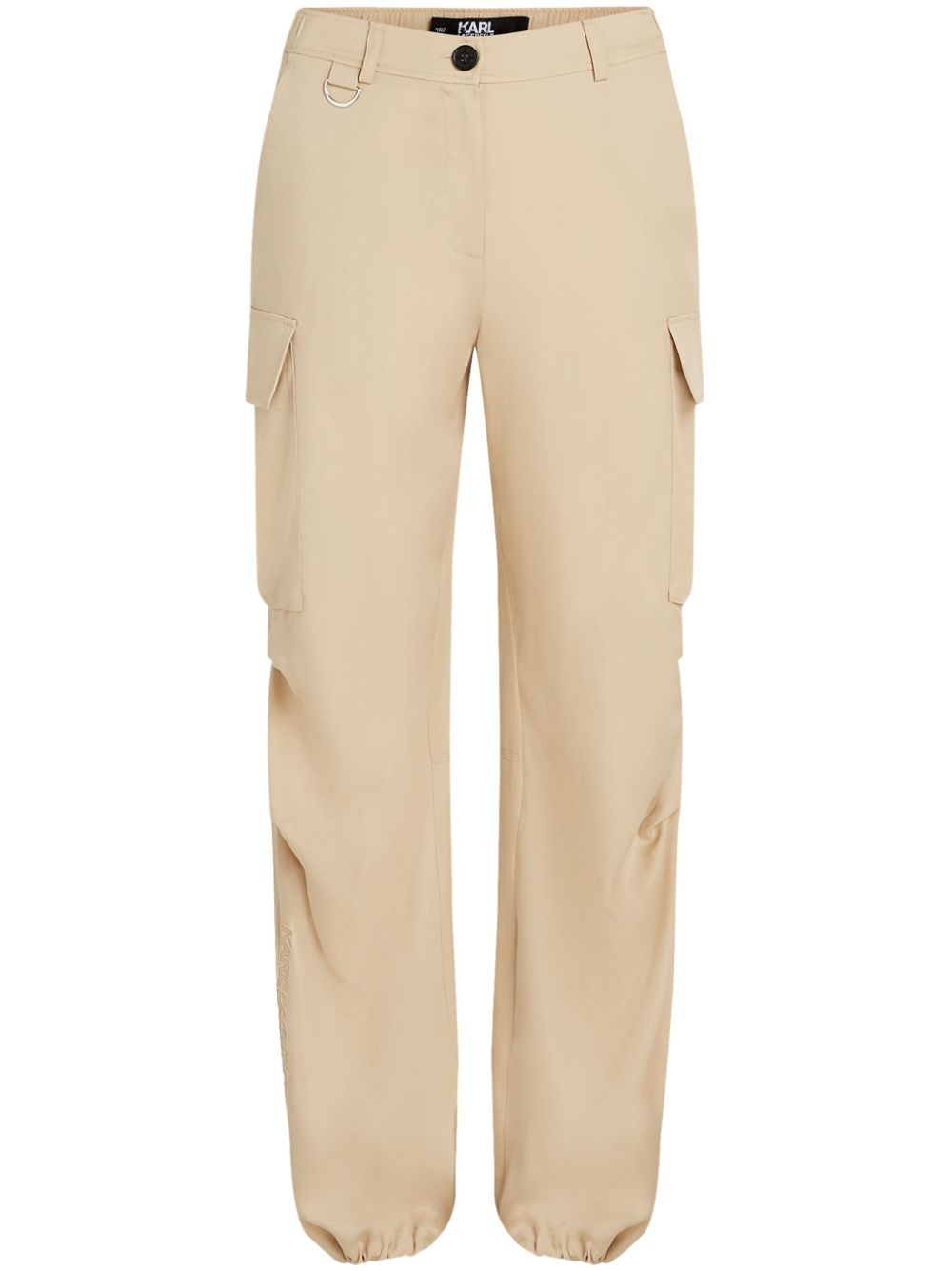 Karl Lagerfeld straight-leg cargo trousers - Neutrals von Karl Lagerfeld