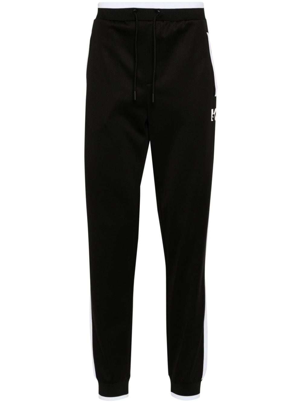 Karl Lagerfeld stripe-detail track pants - Black von Karl Lagerfeld