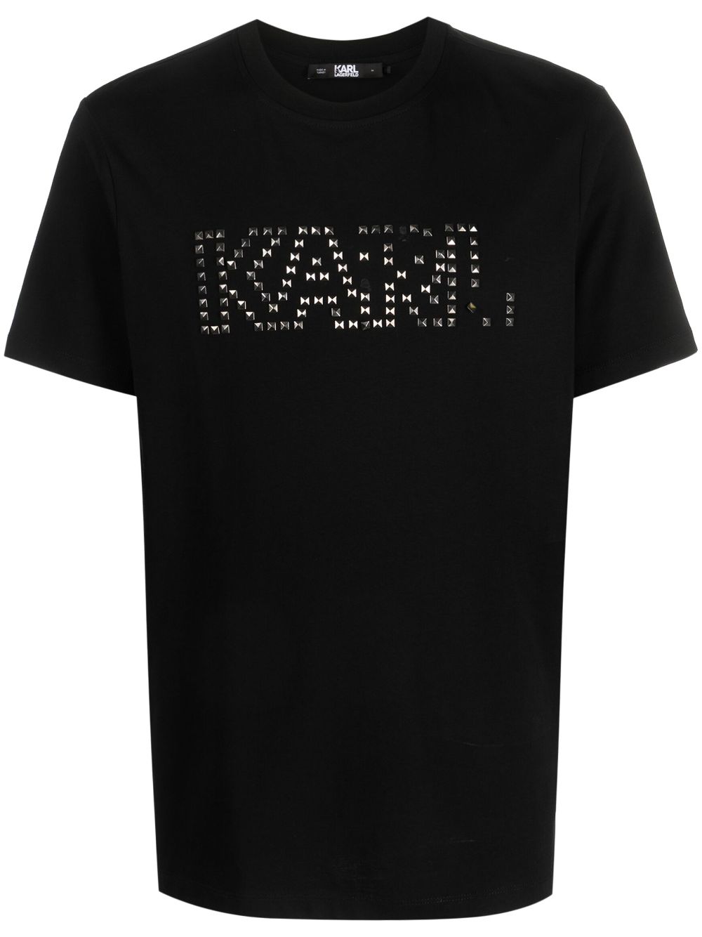 Karl Lagerfeld stud-embellished organic cotton T-shirt - Black von Karl Lagerfeld