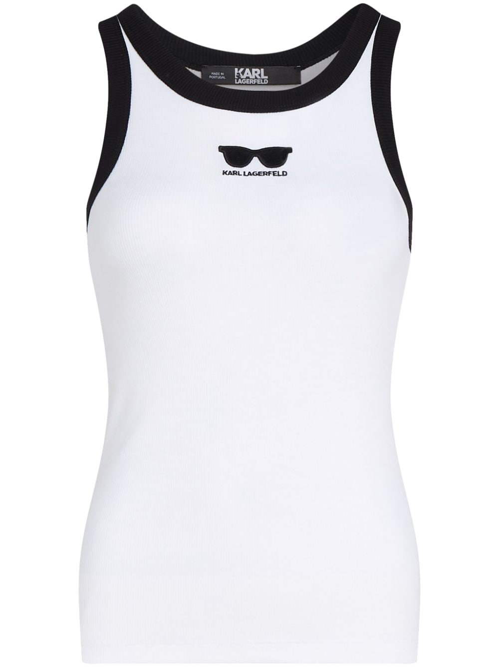 Karl Lagerfeld sunglasses-print tank top - White von Karl Lagerfeld