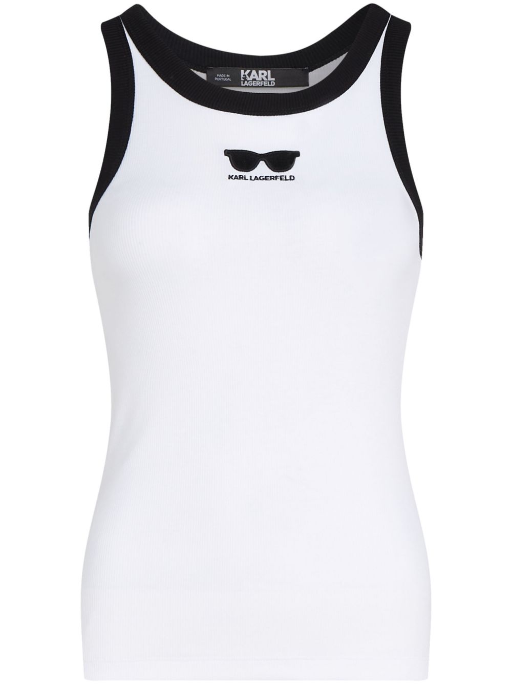 Karl Lagerfeld sunglasses-print tank top - 100 WHITE von Karl Lagerfeld