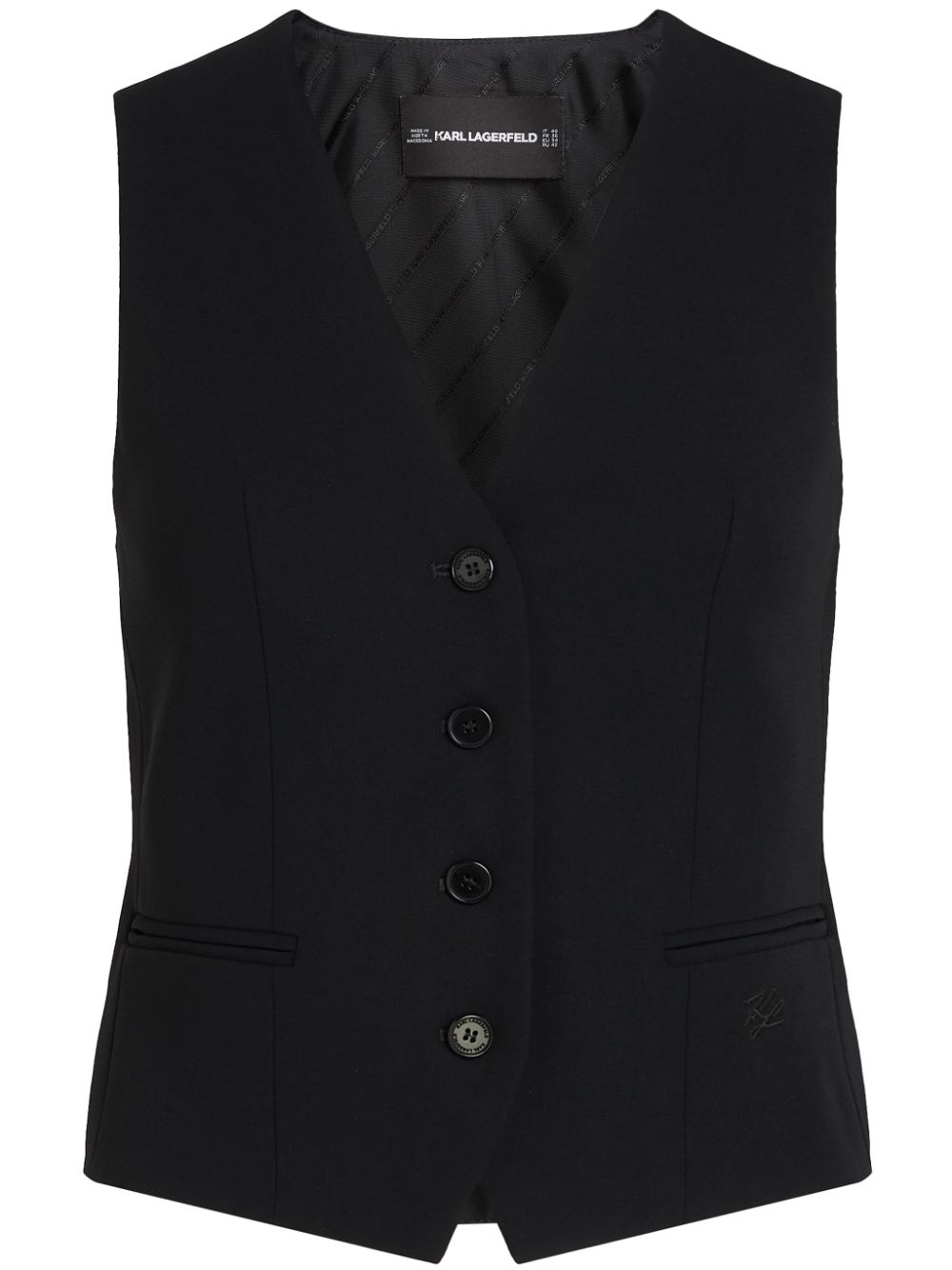 Karl Lagerfeld tailored waistcoat - Black von Karl Lagerfeld