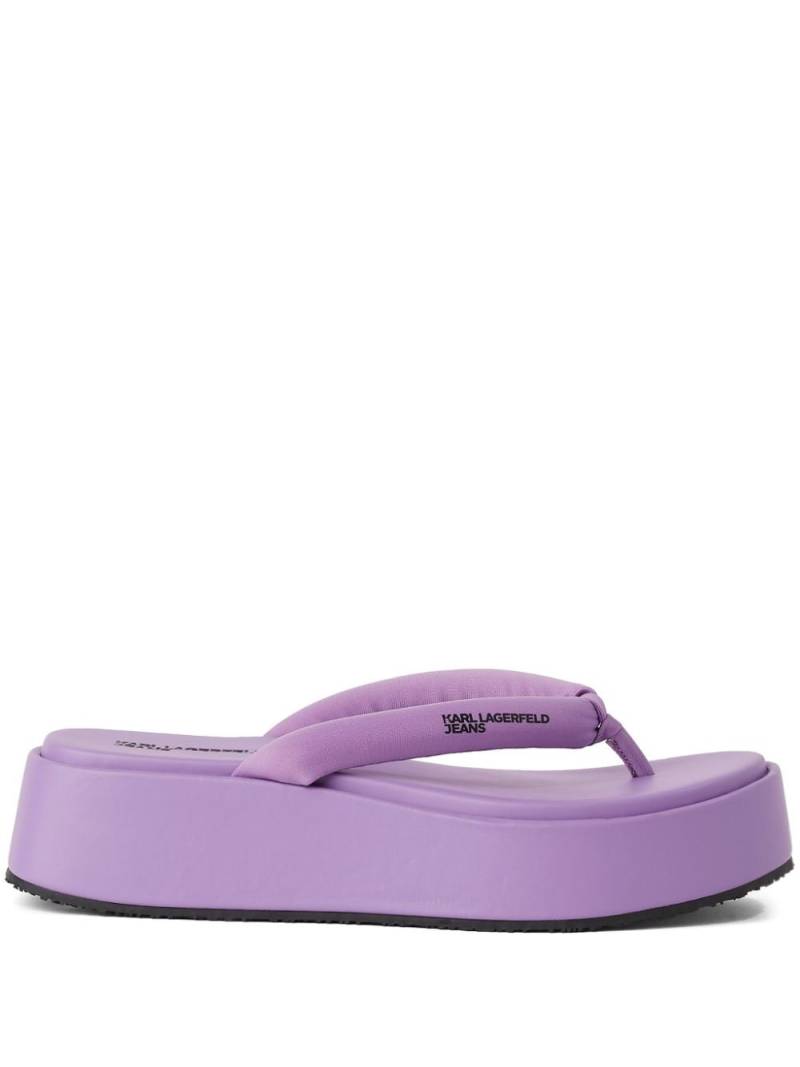 Karl Lagerfeld Puffa wedge sandals - Purple von Karl Lagerfeld