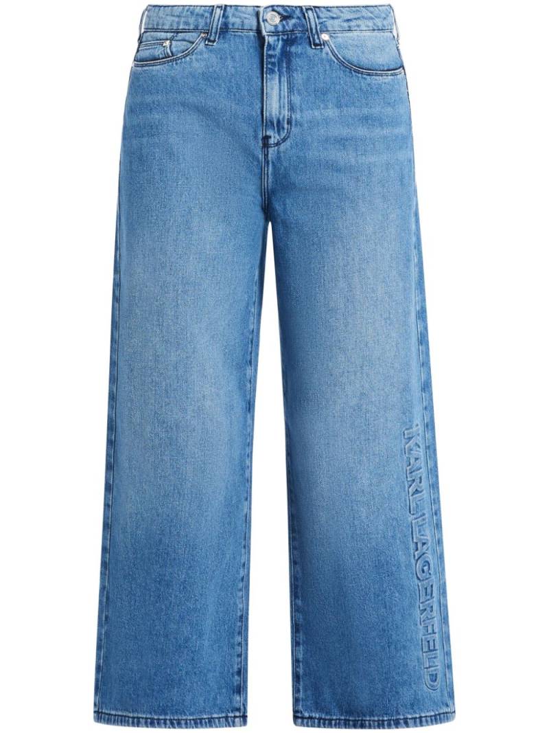 Karl Lagerfeld wide-cropped jeans - Blue von Karl Lagerfeld