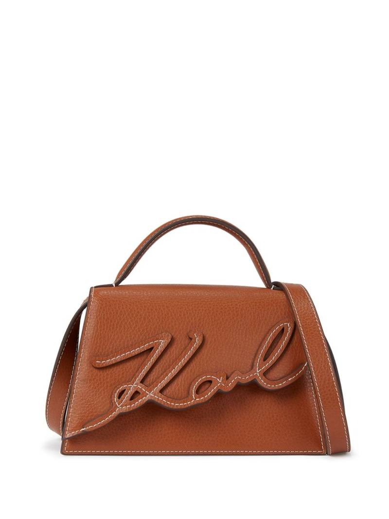 Karl Lagerfeld x Amber Valletta Mirum top-handle bag - Brown von Karl Lagerfeld