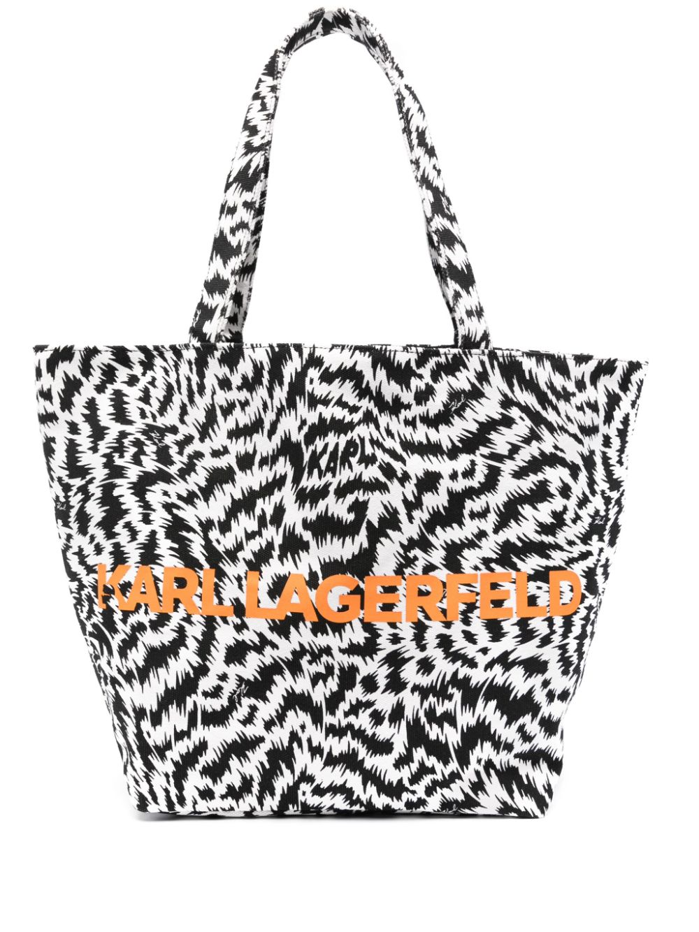 Karl Lagerfeld zebra-print tote bag - White von Karl Lagerfeld