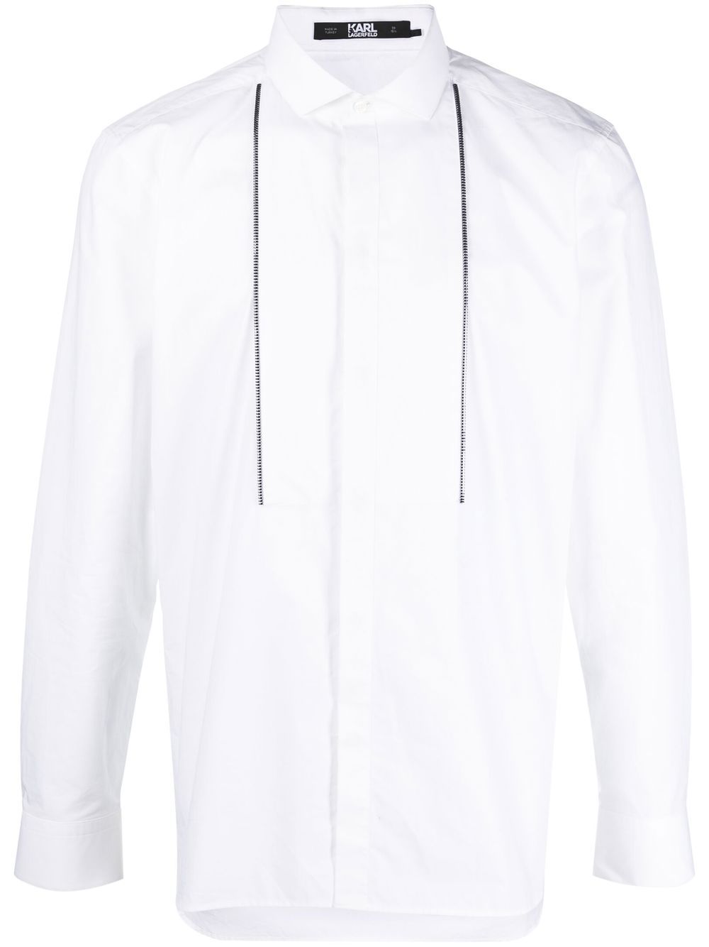 Karl Lagerfeld zip-bib evening shirt - White von Karl Lagerfeld