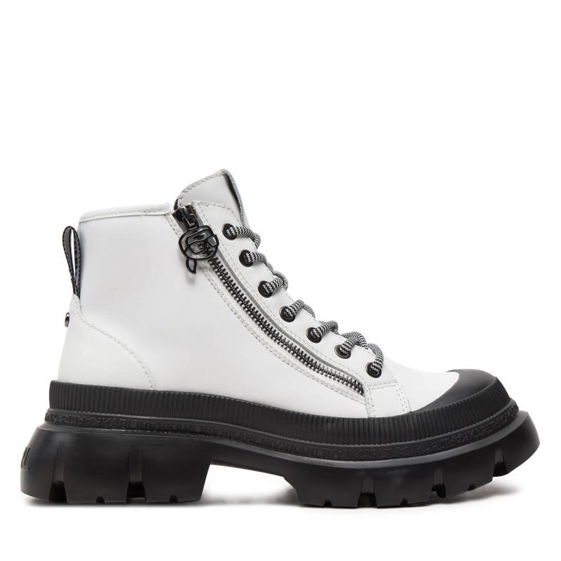 Schnürstiefeletten KARL LAGERFELD Trekka KL43536 Weiß von Karl Lagerfeld