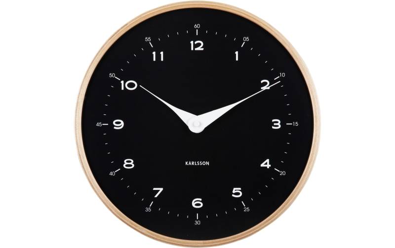 Karlsson Wanduhr »Osado Dome 30 cm, Schwarz« von Karlsson