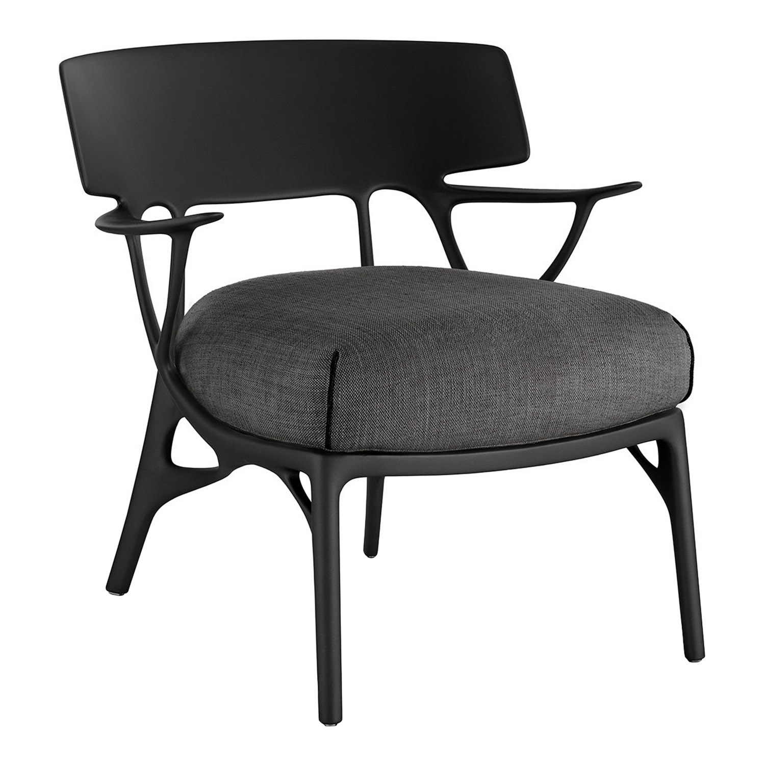 A.I. Lounge Sessel, Gestell grau, Stoff panamino basic - grau von Kartell