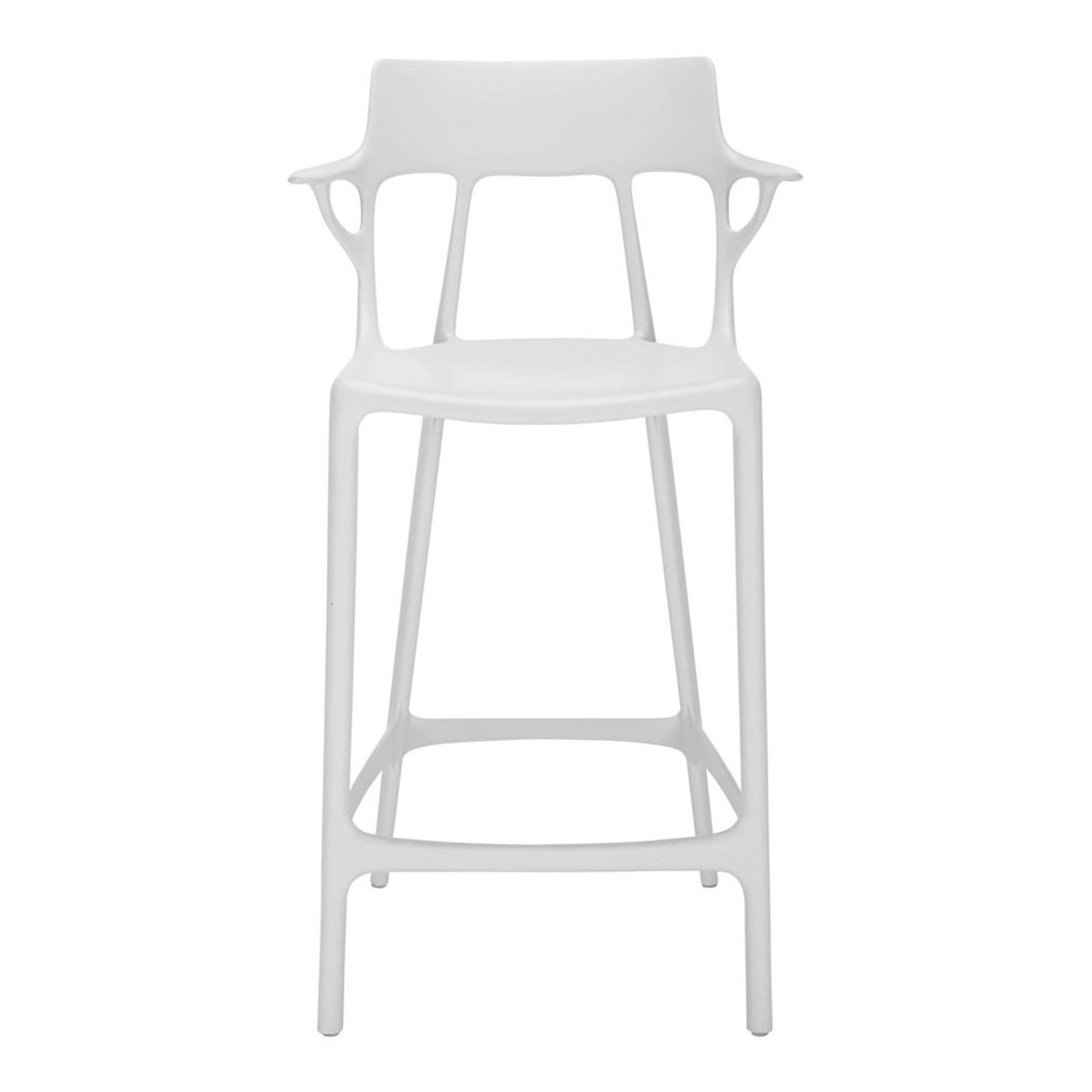 A.I. Stool Recycled Barstuhl , Farbe bi/weiss, Sitzhöhe h. 75 cm von Kartell