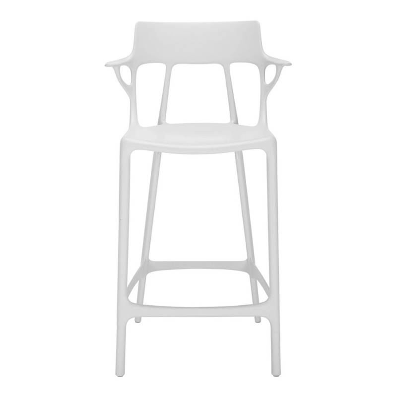 A.I. Stool Recycled Barstuhl , Farbe bi/weiss, Sitzhöhe h. 75 cm von Kartell