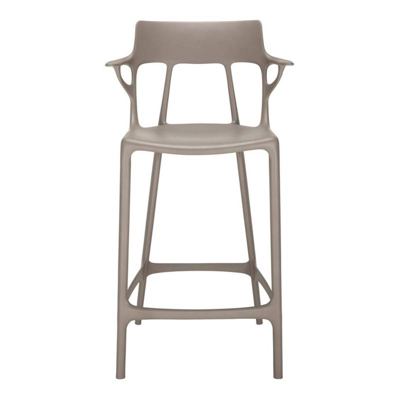 A.I. Stool Recycled Barstuhl , Farbe gr/grau, Sitzhöhe h. 65 cm von Kartell