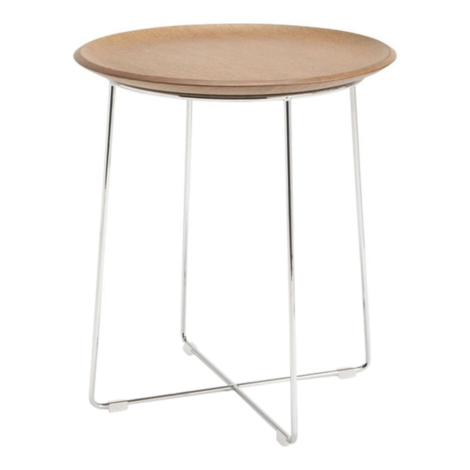 AL Wood Beistelltisch, Ausführung cc/helles holz - chrom AL Wood Beistelltisch, Ausführung cc/helles holz - chrom von Kartell