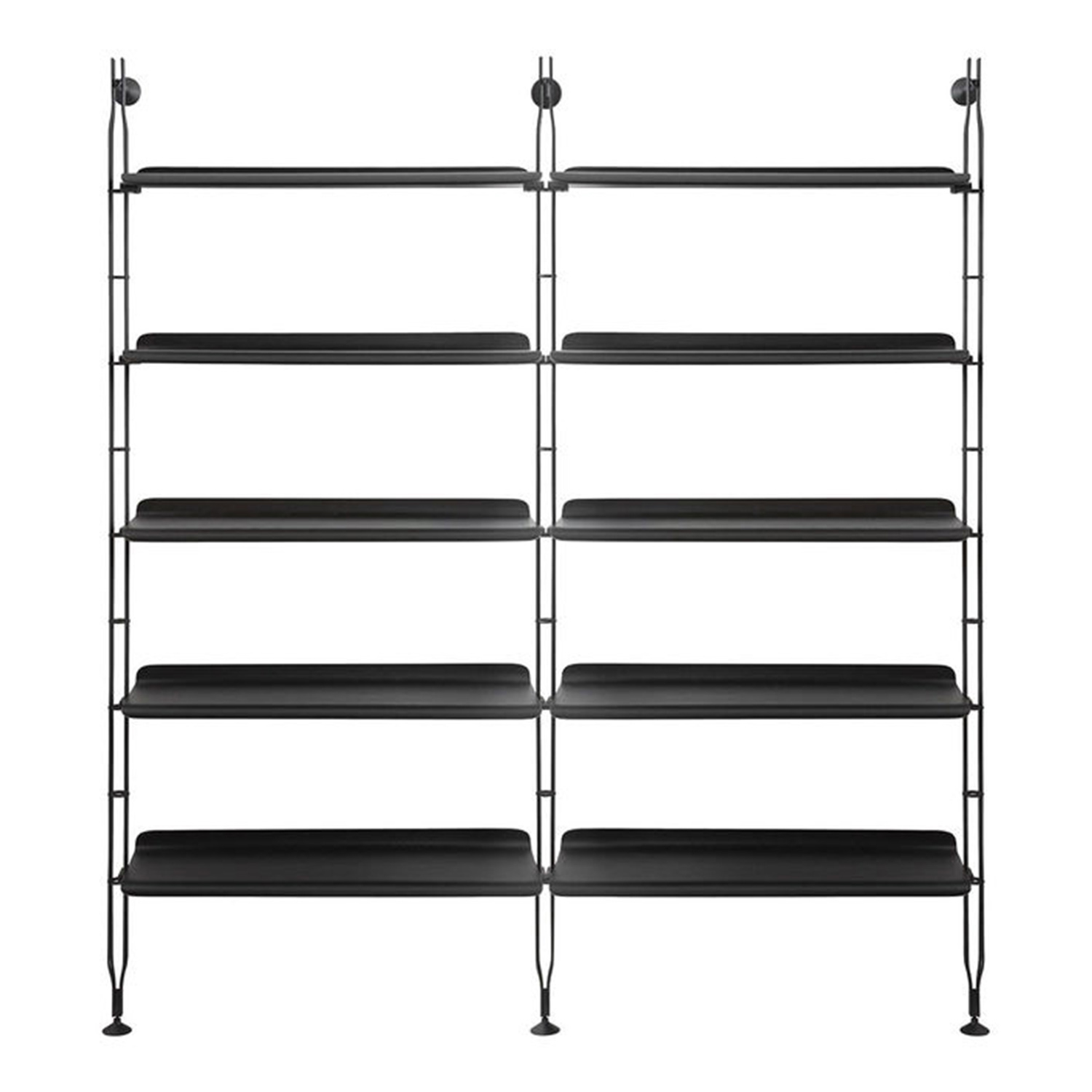 Adam Wood Regal, Breite 193 cm, Ausführung nn/schwarze asche - schwarz Adam Wood Regal, Breite 193 cm, Ausführung nn/schwarze asche - schwarz von Kartell